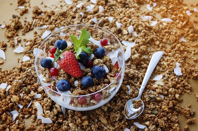 Granola Berry Oatmeal Healthy Diet 